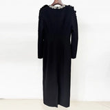 Early Autumn New Star Fashion Wood Ear Three-Dimensional Decorative Long Sleeve Long