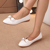 Women 2025 Summer And Autumn New One-Legged Flat Work Small Leather Shoes Soft Soles Casual Large Size Women Lazy