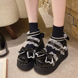 Feel Lolita Shoes Sweet Cool Girl Sweet Cute Lolita Shoes JK Loose Cake Soles Big Head
