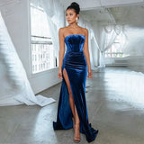 Women's Clothing 2025 New Fashion Temperament To Open Fork And Open Chest-Dear Dress Dress Dress