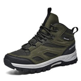 Autumn And Winter Men's Outdoor Hiking Sneakers Work-Resistant Shoes Thick Soles Wear-Resistant Walking