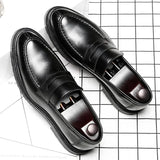 Shoes Male Fashion British Wind One Foot Pedal Lazy Loafers Business Wear Breathable Casual Leather Shoes