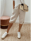 Women's Cotton Bag Loose Slacks Women's Trousers Five-Point