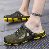 Men's Summer 2025 New External Wear Casual Cool Drag Men's Baotou Hole Beach Shoes Dual-Use Cool