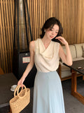 Price Does Not Return] Xixi 13 Lines Summer Sweater Chindless T-Shirt Top Lady