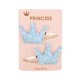 Glitter Cartoon Cartoon Love Heart Crown Hair Clips For Girls Handmade Hairpins Boutique Barrette Kids Hair