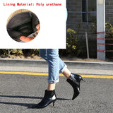 autumn and winter new style with fine pointed high heels Martin boots white boots leather boots Women's boots spring