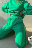 Tracksuit Sweatshirts Set Women Two Piece Set Autumn Pullover Loose Sweatpants And Sweatshirts For Women Set Wide