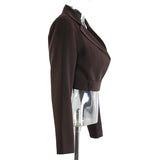 Autumn New Double Irregular Pants + Short Coat Top Fashion Casual Set Women