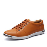 Zingj Men's Plus-Size Casual Shoes Fashion Breathable Leather Shoes Wenzhou Lace-Up Men's Shoes Shoes