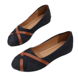 Shoes Women 2025 New Round Head Flat Bottom Lazy One Foot Pedal Women's Shoes Work
