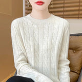 Girl Feeling Jasmine Sweater Knitted Retro Collar Top Autumn And Winter Thick Bottom Shirt