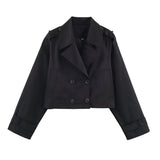 Explosion Women's Double Slame Short Windbreaker Jacket