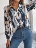 Shooting 2025 Spring And Summer Casual Striped Suit Collar Long-Sleeved Shirt Women's