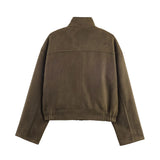 2025 Fashion Loose Zipper Jacket Women's