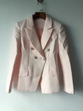 Fashion Women's Suit Jacket Metal Lion Buckle Double Buckle Repair Hemp
