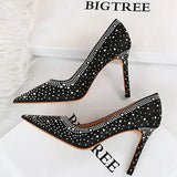 Shoes Sexy Woman Pumps Pointed Toe High Heels Shoes Women Sequins Nightclub Party Shoes Quality Stiletto Heels Lady