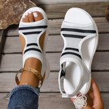 Size 25 Spring And Summer New Women's Thick-Soled Pedal Fish Mouth Flying Mesh Leisure Beach