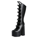 High With Goth Buckle With Water Platform Coarse And Large Code 47 Women Single Cool Boots