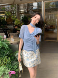 Xixi 13 Lines 2025 Spring New High Waist Half Skirt A Word Ass Short Skirt