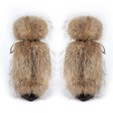 Banquet Fashion Hairy Tip High With Large Size 44 Female Short Boots Boots