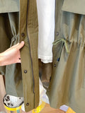 Spring Autumn Oversized Windproof Waterproof Windbreaker Women Luxury Brand Zip Up Loose Jacket Drawstring Pockets
