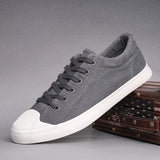 Walk 2025 Autumn Low-Top Tie Flat Four Seasons Solid Men's Canvas Shoes Casual Shoes Men's Shoes Men's