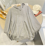 Zingj Hoodie Female Autumn New Loose Show Thin Design Sense Spring And Summer Coat Female Zipper