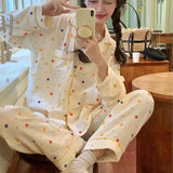 Sets Women Geometric Design Temper Baggy Short Sleeve Cozy Summer Casual Homewear Chic New Simple Fashion Classic Ulzzang 211-1-Outfit
