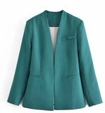 New Multi-Color Solid-Color Slimming Simple Leisure Suit Jacket