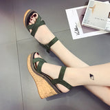 Zingj New Heel One Word Button Suede Exposed Toe Sandals Women's Waterproof Ighten Belt Buckle Women's