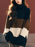 High-Necked Sweater Women's Autumn And Winter New Korean Atmosphere Soft Languid Outside Wearing Knitwear