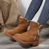 Boots 2025 Winter New Velvet Women's Shoes Warm Boots Cotton Shoes Large Size Women's