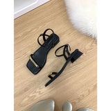 Shoes With Skirts In The Summer Of 2025 New Word With Thick Heel Thick Soles Of High-Grade Toe Women's