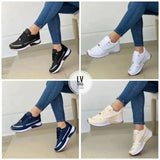 Women 2025 Spring And Autumn New Round Head Thick Bottom Low Help With Flat-Soled Casual Sports Shoes Large Women's