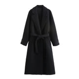 Explosive Women's Temperament Fashion With Belt Long Hair