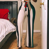 Women Skinny Striped Colorblock Lace up Cutout Bandeau Jumpsuit Summer Sexy Romper Jumpsuit 211-1-Outfit