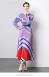 New Women's Dress Dress Oversized Dress Print 100 Folds T-Shirt With T-Shirt Holiday Casual