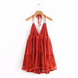 Women's New Flower Embroidery Casual Sleeve Dress