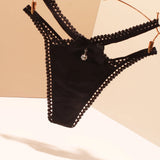 Thong Trousers Women Scarless Ice Wire Pendant Thin Band Hollow Seduction 2025 New Bow Bow Low-Waisted Trousers