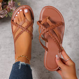 Zingj Plus Size Flat Slipper Female Summer Round-Headed Pin Toe Soft Bottom Wearing Women's