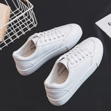 Style Solid Color Small White Shoes Women 2025 Summer New Simple Casual Shoes Women's Low-Help Thick Plate