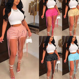 Summer Women Short Pants Jogger Badage Solid Color Skinny Slim Streetwear Clothes For Women