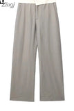 2023 Grey Wide Leg Pants For Women Mid-Waist Baggy Pants Woman Fashion Streetwear Women's Trousers Casual Summer