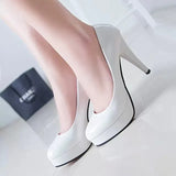 Spring And Autumn New Women's Single Shoes PU Leather Table And Fine Heel Professional OL Working Shoes Wedding