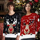Casual Casing Christmas Sweater Autumn And Winter Men And Women Universal Elk Knitted Ugly