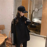 Zingj Web Celebrity Zipper Hoodie Female Spring And Autumn Thin Model 2024 New Korean Version Stripe College Wind Student Jacket