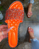 Head Flat Bottom Water Drill Slippers Beach Drag Large Print Type Water Drill Slippers