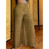 Solid Color High Waist Slimming Wide
