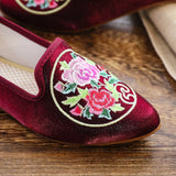 Zingj Shoes Single Shoes Bright Silk Cloth Dance Shoes Cheongsam Shoes Ancient Style Mother Shoes Embroidered Cloth Shoes Women's
